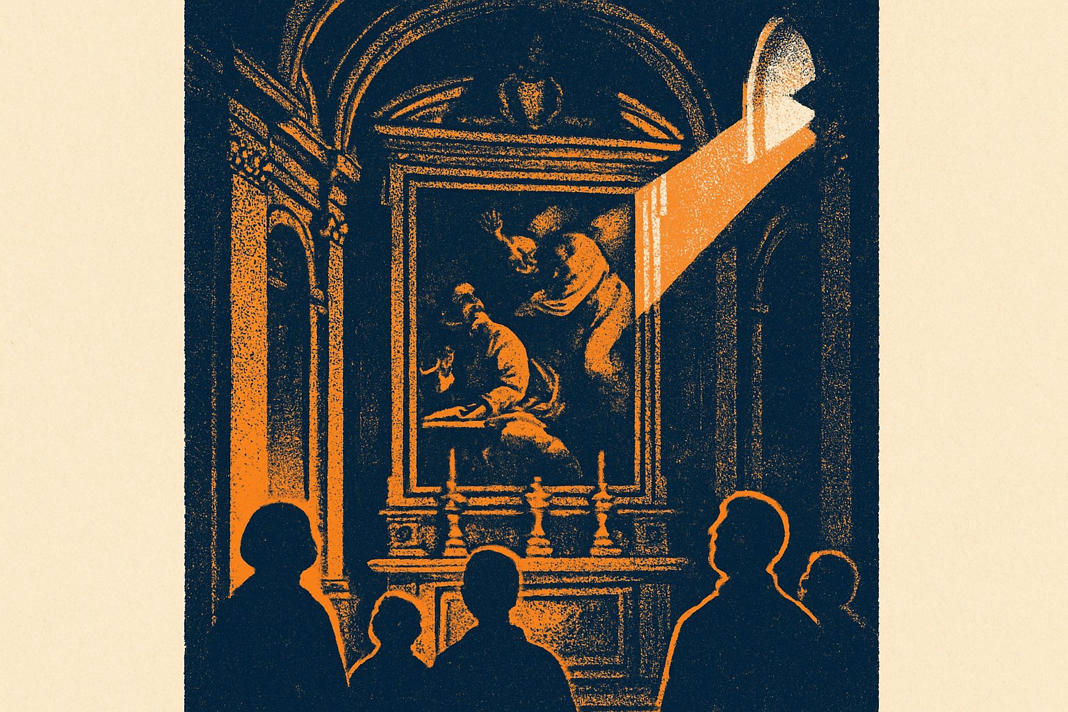 The Three Essential Church Stops — AI-generated illustration for Trip in Art
