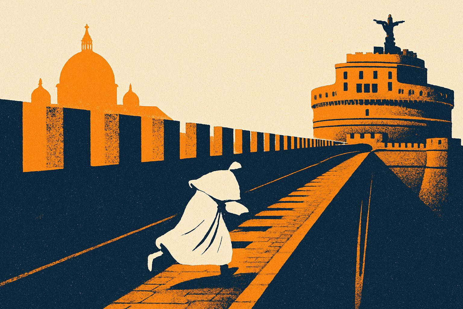 The Passetto di Borgo — AI-generated illustration for Trip in Art