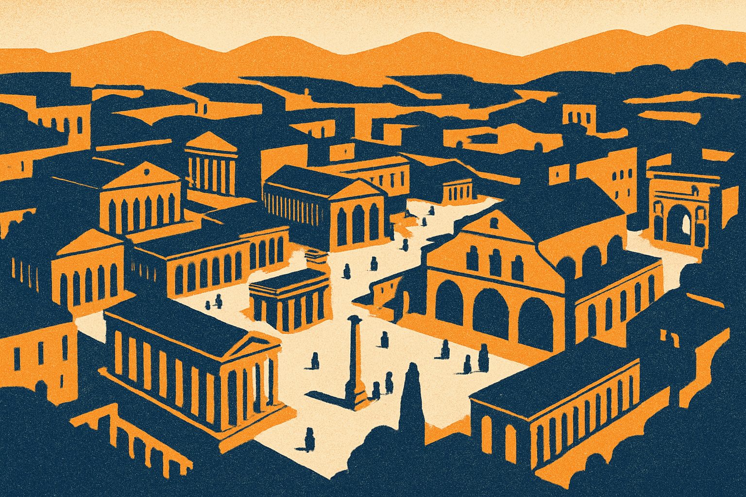 The Imperial Forums: Expanding Rome's Civic Center — AI-generated illustration for Trip in Art